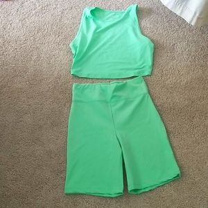 Bike shorts and tank set